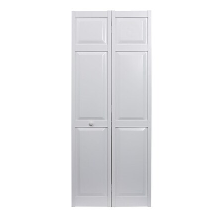 Perfectpatio 36 x 80 in. Seabrooke PVC Raised Panel Bifold Door, White PE3034546